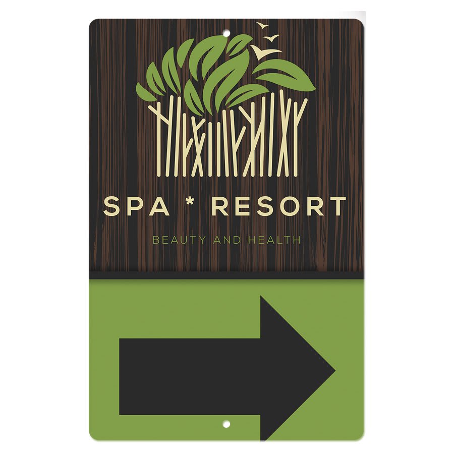 12" x 18" x .032" White Sublimatable UVSub Aluminum Street Sign with 2 Holes