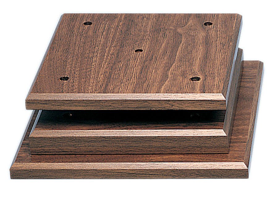 9" x 9" x 1 3/4" Value Cherry Finish Economy 4-Post Base Only