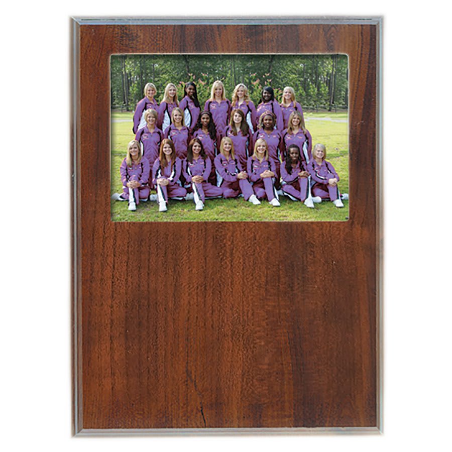 9" x 12" Value Cherry Finish Slide-In Frame Plaque with 7" x 5" Window