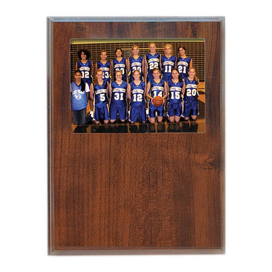8" x 10" Value Cherry Finish Slide-In Frame Plaque with 6" x 4" Window