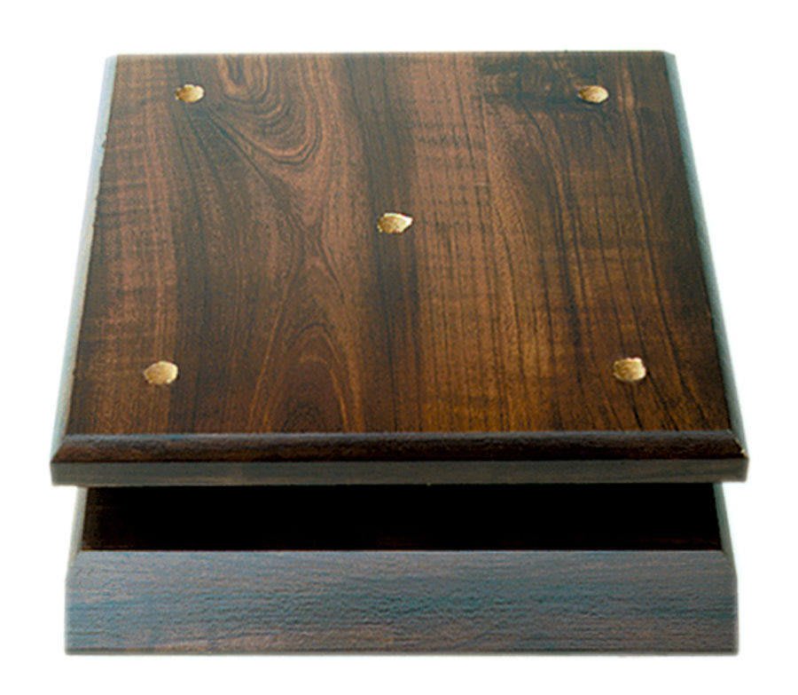 7 1/4" x 8 1/4" x 3/4" Value Cherry Finish Slant Front 4-Post Base Only