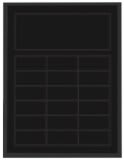 11 3/4" x 15 3/4" Value Matte Black Finish Blank Perpetual Plaque for 18 Plates