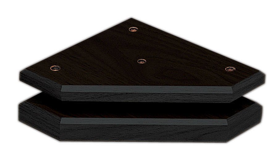 7 1/4" x 7 1/4" x 1" Value Matte Black Finish Economy 3-Post Base