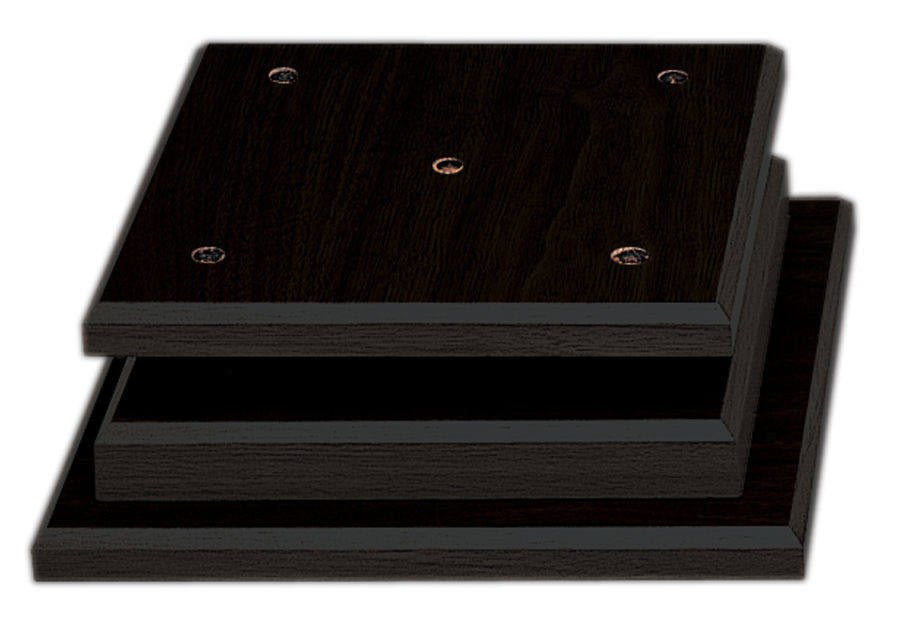 9" x 9" x 1 3/4"Value Matte Black Finish Economy 4-Post Base