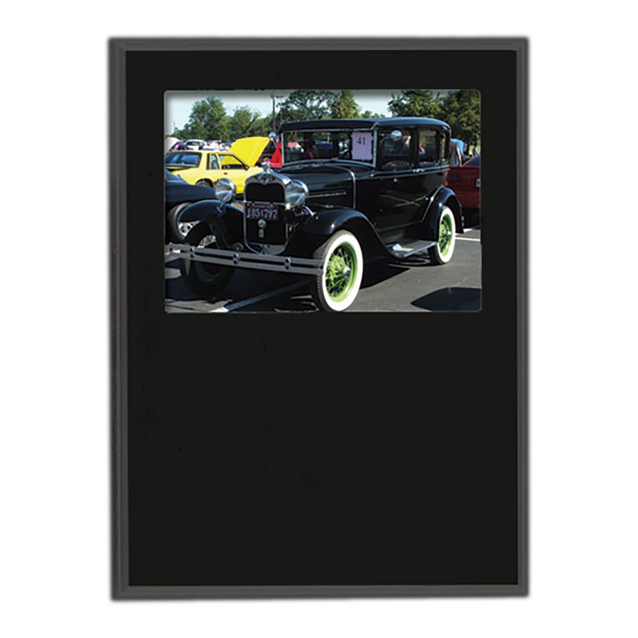 8" x 10" Value Matte Black Finish Slide-In Frame Plaque with 6" x 4" Window