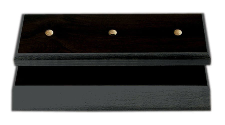 3 3/4" x 8 1/4" x 3/4" Value Matte Black Finish Slant Front 2-Post Base Only