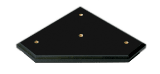 7 1/4" x 7 1/4" x 5/8" Value Matte Black Finish 3-Post Lid Only