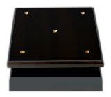 7 1/4" x 8 1/4" x 3/4" Value Matte Black Finish Slant Front 4-Post Set