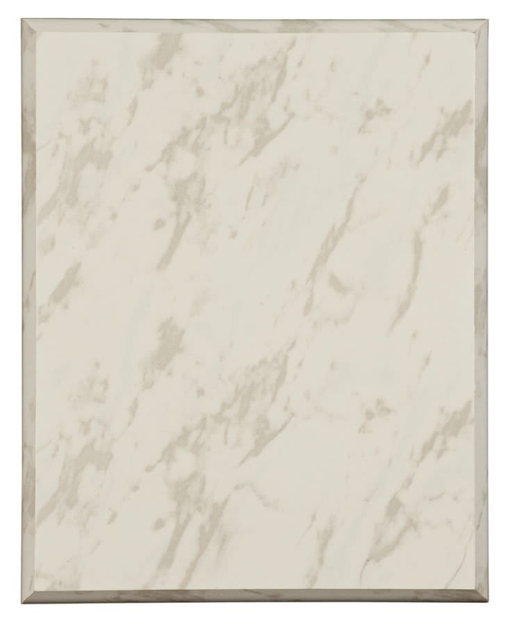 7" x 9" Value White Marble Finish Plaque