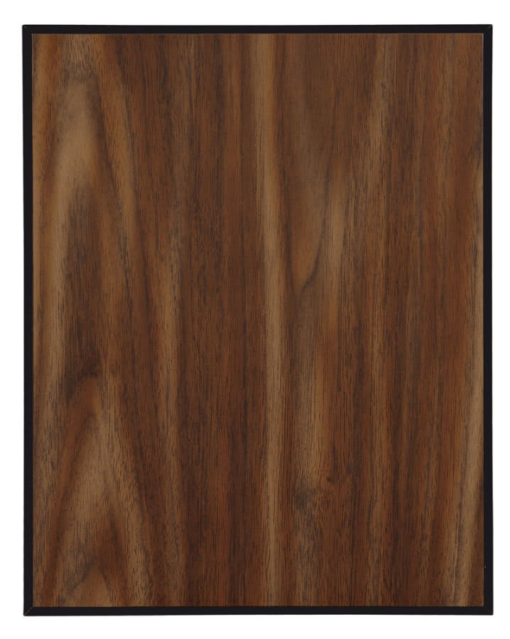 7" x 9" Value Walnut Finish Plaque with 45 Degree Bevel Black Edge