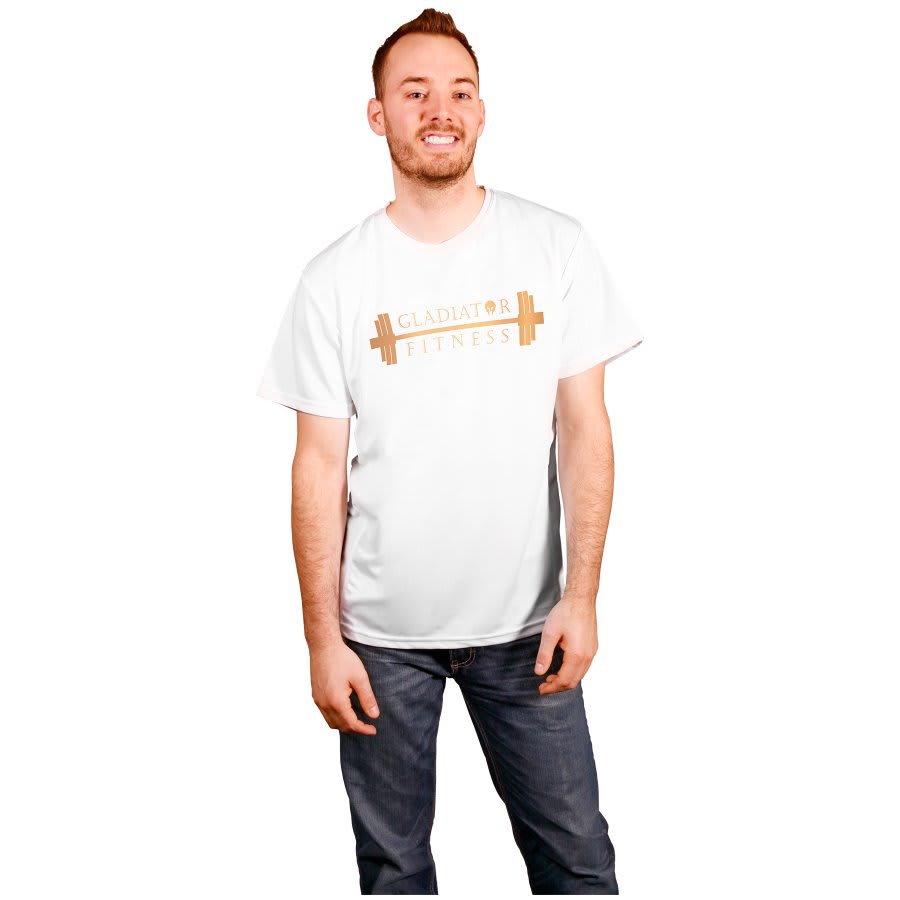 Large White Solar Performance Micro-Fiber Short Sleeve T-Shirt