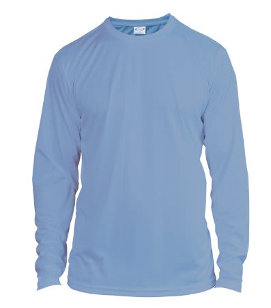 Small Columbia Blue Solar Performance Long Sleeve Shirt