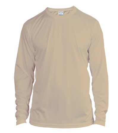 X-Small Tan Solar Micro-Fiber Long Sleeve T-Shirt