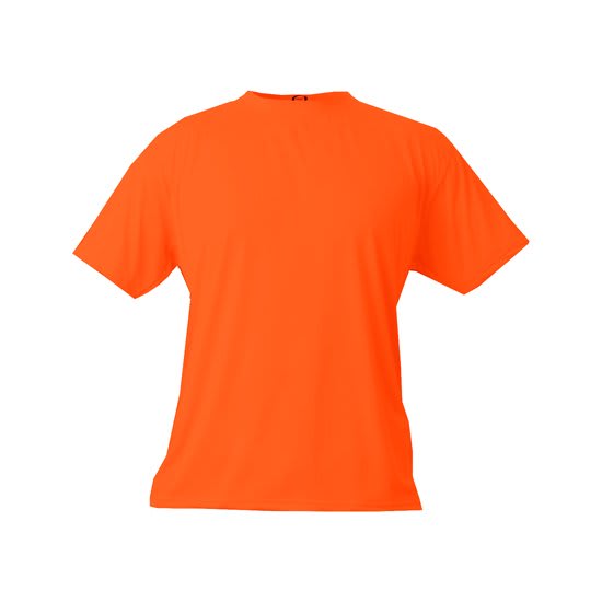 X-Small Safety Orange Short Sleeve Basic T-Shirt