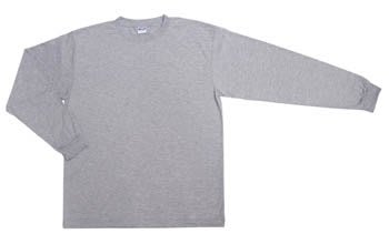 3XL Ash Heather Long Sleeve Basic T-Shirt