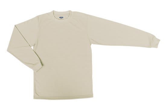X-Small Sand Long Sleeve Basic T-Shirt