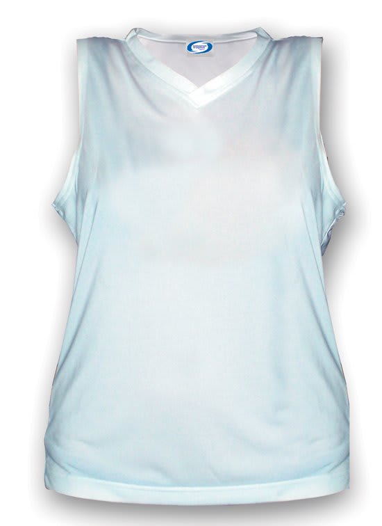 X-Small White Performance Micro-Fiber Ladies Singlet Shirt