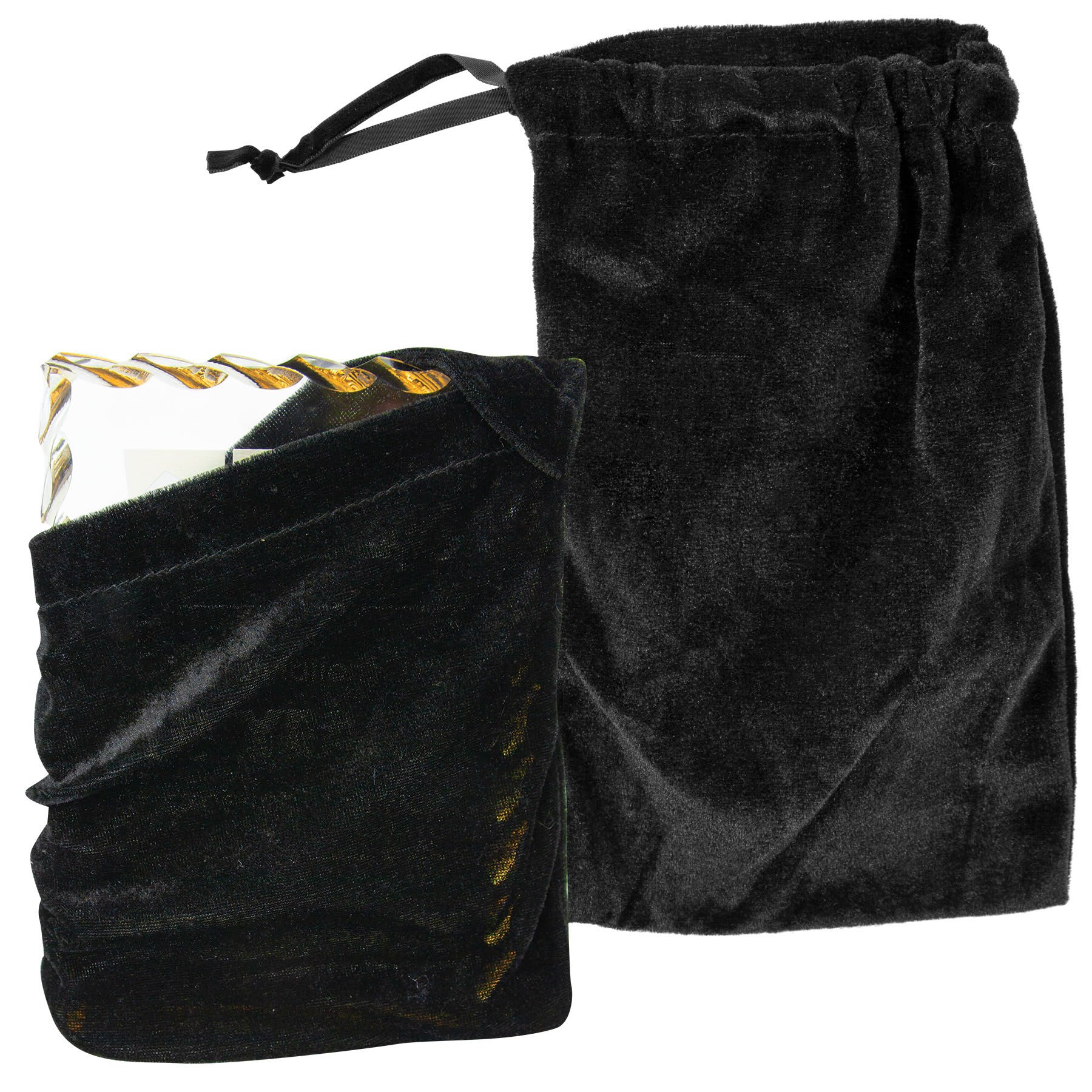 Black Draw String Velvet Bag Sample Set