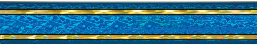 45" Blue/Gold Rectangular Vapor Column