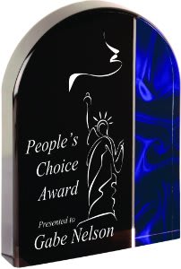 7" Arch Blue Velvet Acrylic