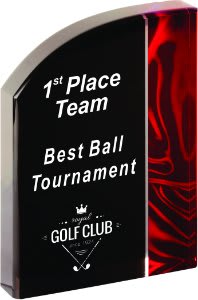 7" Wave Red Velvet Acrylic