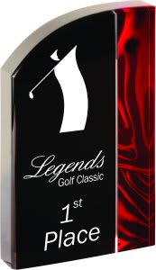 8" Wave Red Velvet Acrylic