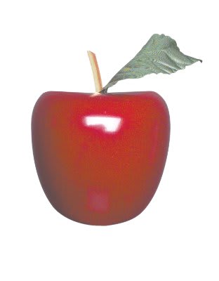 2 3/4" Half Red Wooden Apple for Plaques