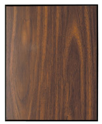 5" x 7" Walnut Finish Plaque with 45 Degree Bevel Black Edge