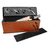 Rawhide Leatherette Single Wine Box with Tools