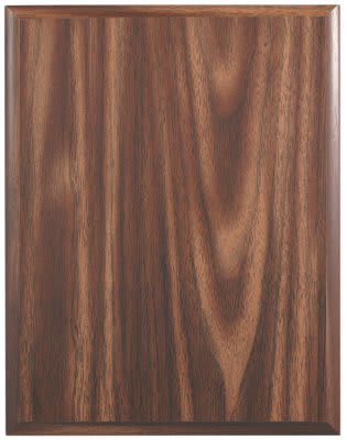 10 1/2" x 13" Walnut Finish Plaque with Cove Edge