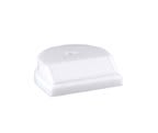 3 3/8" x 3 5/8" White Centerhole Countersunk Weighted Plastic Base