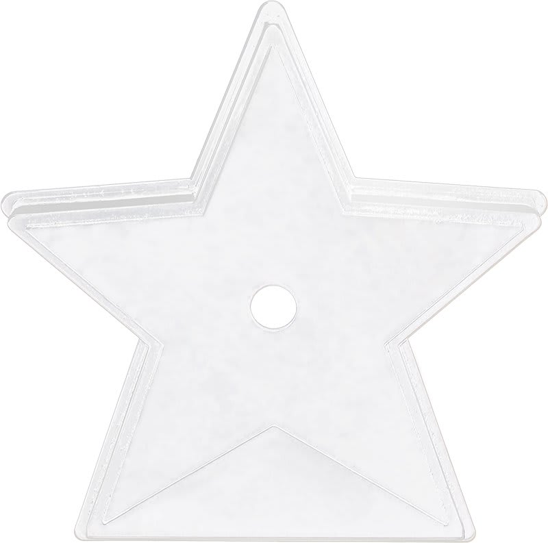 4 3/4" x 4 3/4" White Star Centerhole Countersunk Weighted Plastic Base