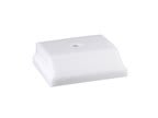 3 1/8" x 3 5/8" White Centerhole Countersunk Weighted Plastic Base w/ Step Edge