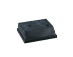 3 1/4" x 4" Black Marble 2-Hole Countersunk Weighted Plastic Base