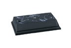 3 5/8" x 6 3/8" Black Marble 3-Hole Countersunk Weighted Plastic Base