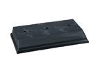 4 1/8" x 7 3/4" Black Marble 3-Hole Countersunk Weighted Plastic Base