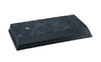 4 3/4" x 9 1/4" Black Marble 3-Hole Countersunk Weighted Plastic Base