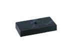 2" x 4" Black Marble Centerhole Countersunk Weighted Plastic Lid