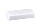 2" x 4" White Centerhole Countersunk Weighted Plastic Lid