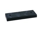 2 1/2" x 7" Black Marble 3-Hole 1-Countersunk Weighted Plastic Lid