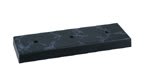 2 3/4" x 8 3/8" Black Marble 3-Hole 1-Countersunk Weighted Plastic Lid