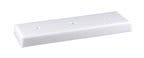 2 3/4" x 8 3/8" White 3-Hole 1-Countersunk Weighted Plastic Lid