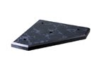 7 1/4" x 7 1/4" Black Marble 4-Hole 1-Countersunk 3-Post Weighted Plastic Lid