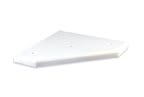 7 1/4" x 7 1/4" White 4-Hole 1-Countersunk 3-Post Weighted Plastic Lid