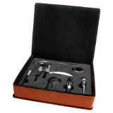 Rawhide Leatherette 5-Piece Wine Tool Set
