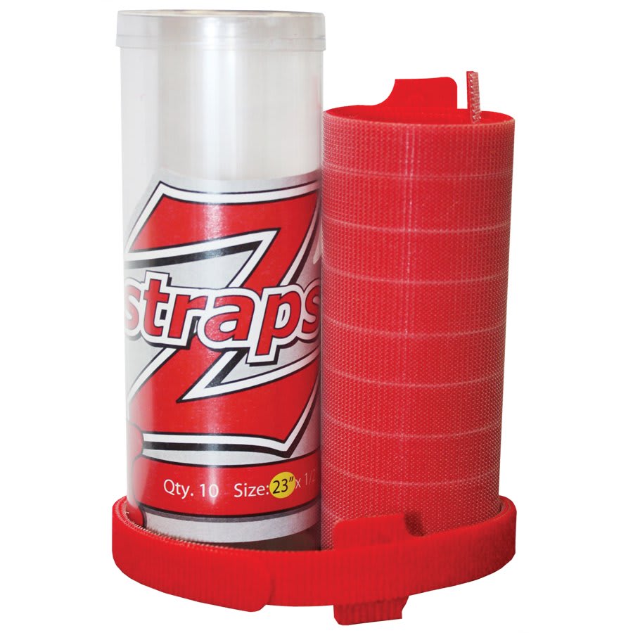 Image One Red Die Cut Hook & Loop Z-Straps, 10 Pack