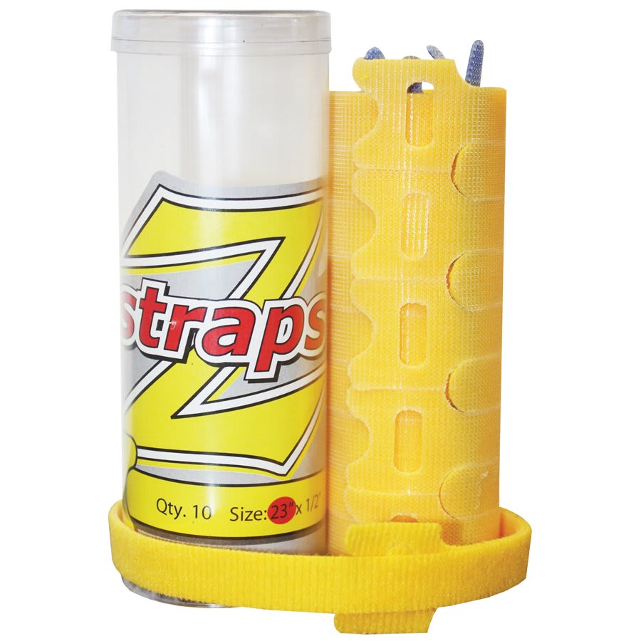 Image One Yellow Die Cut Hook & Loop Z-Straps, 10 Pack