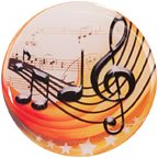 2" Music Epoxy Dome Mylar Insert