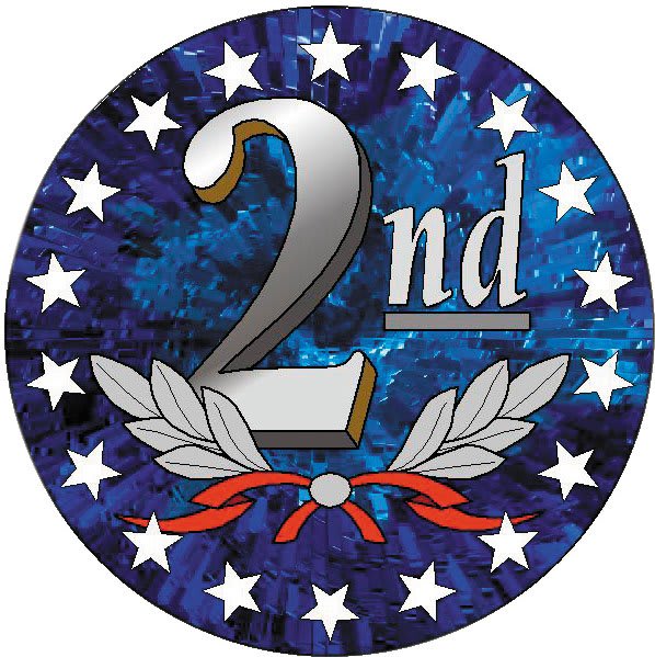 2" Full Color Second Place Mylar Insert