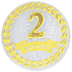 2" Metallic 2nd Place Mylar